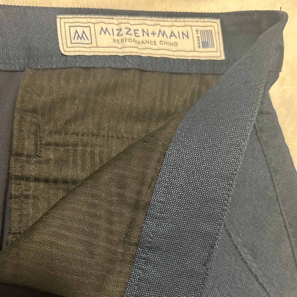 Mizzen+Main Navy Chino Pants